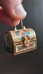 klein vintage metalen cloisonne doosje, Sieradendoosje, Antiek en Kunst, Ophalen of Verzenden