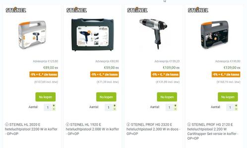 Opruiming Steinel HL en HG lijn heteluchtföhns, Doe-het-zelf en Verbouw, Verf, Beits en Lak, Nieuw, Verf, Minder dan 5 liter, Overige kleuren