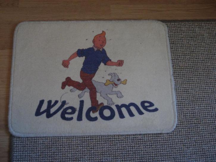 Deurmat stripfiguur Kuifje, Verzamelen, Stripfiguren, Zo goed als nieuw, Gebruiksvoorwerp, Kuifje, Verzenden