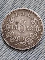Zuid-Afrika 6 Pence 1893 - Zilver, Verzenden, Zuid-Afrika, Losse munt, Zilver