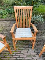 4 Teak Stoelen - Goede Staat, Tuin en Terras, Tuinstoelen, Ophalen, Gebruikt, Teakhout