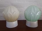 Vintage retro plafonniere plafondlamp Art Deco jaren 30., Huis en Inrichting, Ophalen of Verzenden, Zo goed als nieuw, Glas, Vintage retro jaren 30 Art Deco Thabur Design.