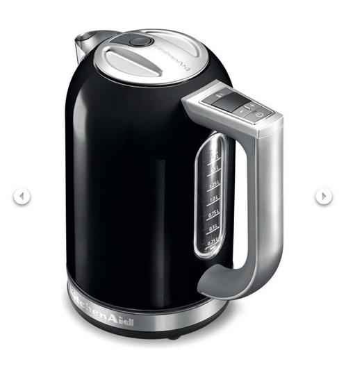 KITCHENAID waterkoker “Onyx Zwart” 1.7liter - ZGAN!!!, Witgoed en Apparatuur, Waterkokers, Zo goed als nieuw, 1 tot 2 liter, Rvs