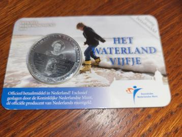 Het Waterland Vijfje - Zwaar Verzilverde Munt beschikbaar voor biedingen
