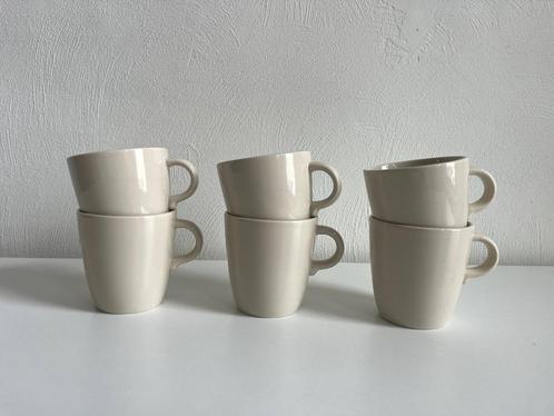 6x beige mok, Huis en Inrichting, Keuken | Servies, Nieuw, Kop(pen) en/of Schotel(s), Effen, Aardewerk, Ophalen of Verzenden