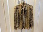 Zara blouse snake print mt S, Kleding | Dames, Blouses en Tunieken, Beige, Zo goed als nieuw, Maat 36 (S), Verzenden