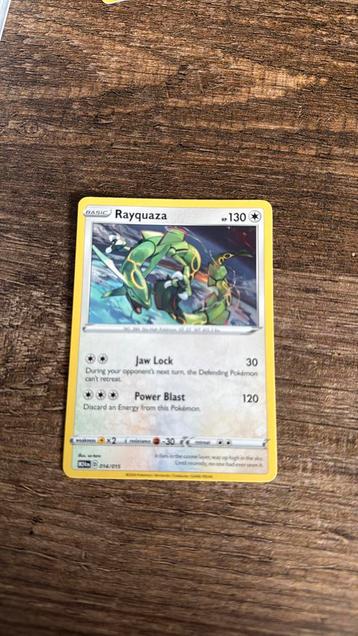 Pokemon kaart Rayquaza beschikbaar voor biedingen