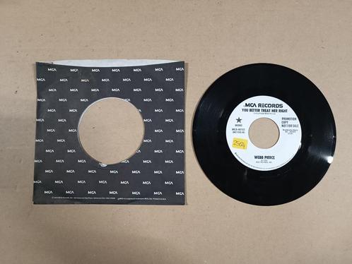 Single: Webb Pierce - You Better Treat Her Right (1974) USA, Cd's en Dvd's, Vinyl Singles, Gebruikt, Pop, 7 inch, Verzenden