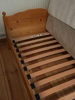 1 persoons bed, Ophalen, Gebruikt, 90 cm, Hout