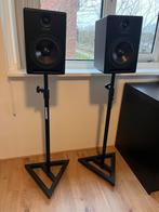 Studio speakers 6.5” inclusief statieven, Ophalen of Verzenden, Zo goed als nieuw, Audio