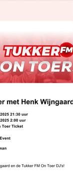 Tukker fm on toer ticket met Henk wijngaard, Tickets en Kaartjes, Eén persoon