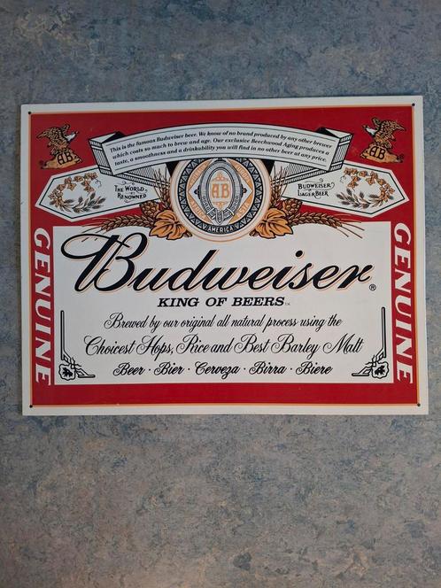 Budweiser Wandbord / Biervilt - Vintage Stijl, Antiek en Kunst, Antiek | Wandborden en Tegels, Ophalen of Verzenden