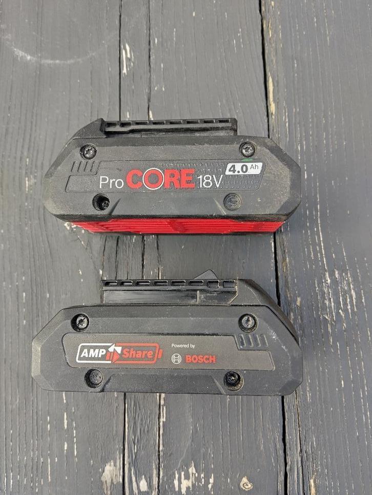 2x bosch accu procore 18v, Doe-het-zelf en Verbouw, Gereedschap | Machine-onderdelen en Toebehoren, Zo goed als nieuw, Ophalen