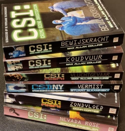 6 CSI boeken oa:Bewijskracht,
koudvuur,
vermist,
Vluchtgevaa, Boeken, Thrillers, Zo goed als nieuw, Nederland, Ophalen of Verzenden