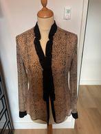 Guess blouse lange mouw leopard print zwart beige XS nieuw, Kleding | Dames, Blouses en Tunieken, Maat 34 (XS) of kleiner, Ophalen of Verzenden