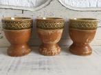 Set van 3 antieke houten eierdoppen eierdopjes, Ophalen of Verzenden