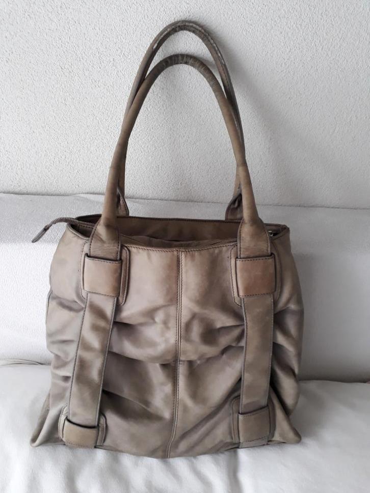 Claudia Strater grijs leren shopper, Sieraden, Tassen en Uiterlijk, Tassen | Damestassen, Gebruikt, Shopper, Grijs, Ophalen of Verzenden