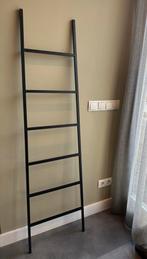 Ladder trap decoratie zwart metaal kapstok kledingrek, Ophalen, Zo goed als nieuw