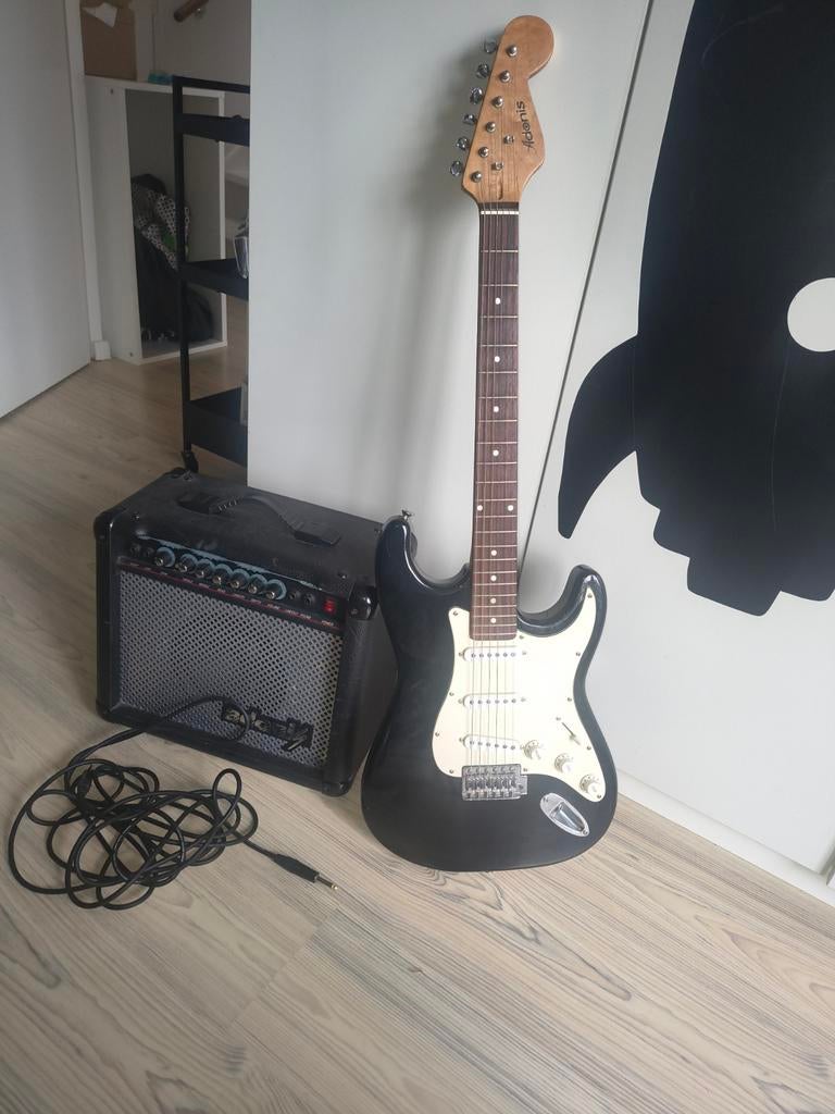 Elektrische gitaar met versterker - Beginner set, Ophalen of Verzenden