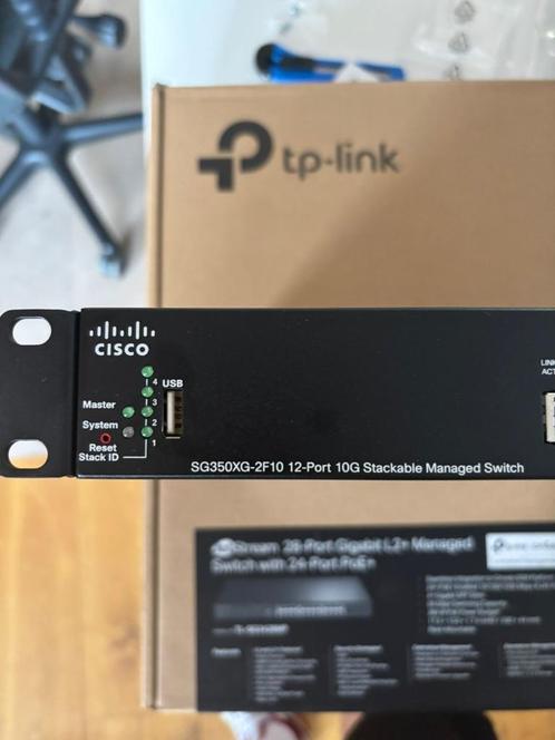 -= Cisco SG350XG-2F10 - 10GbE Managed Switch =-, Computers en Software, Netwerk switches, Gebruikt, Ophalen of Verzenden