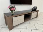 Tv dressoir met glasplaat bovenop, Huis en Inrichting, 150 tot 200 cm, Ophalen of Verzenden, Zo goed als nieuw, Minder dan 100 cm