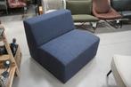 Leuke blauwe stoffen fauteuil lounge gamestoel 90 cm., Ophalen, 75 tot 100 cm, Zo goed als nieuw, 75 tot 100 cm