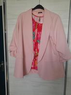 Colbert lichtroze en koraalkleur met bijpassend shirt, Ophalen, Maat 46/48 (XL) of groter, Zo goed als nieuw, Jasje