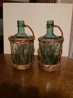 2 vintage wijn karaffen, leuk als vaas, Overige kleuren, Ophalen of Verzenden, Minder dan 50 cm, Glas