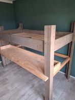 Hoogslaper met bureau en trap, Huis en Inrichting, Gebruikt, Eenpersoons, Ophalen of Verzenden, 200 cm