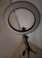 Professionele Fotoshoot Studio ringlamp met Statief, Ophalen, Zo goed als nieuw, Lamp of Flitsset