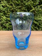 Vintage Bohemia Crystal vaas, Blauw, Ophalen of Verzenden, Minder dan 50 cm, Glas
