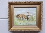 Boerin met haar Koeien, Antiek en Kunst, Ophalen of Verzenden