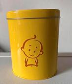 Ovaal geel blik van Zwitsal met poppetje. H.15 cm D.11,5 cm., Ophalen of Verzenden, Zo goed als nieuw, Overige, Overige merken