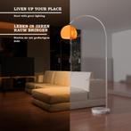 Design booglamp leeslamp vloerlamp oranje GRATIS VERZENDEN!, Metaal, Gebruikt, 200 cm of meer, Verzenden