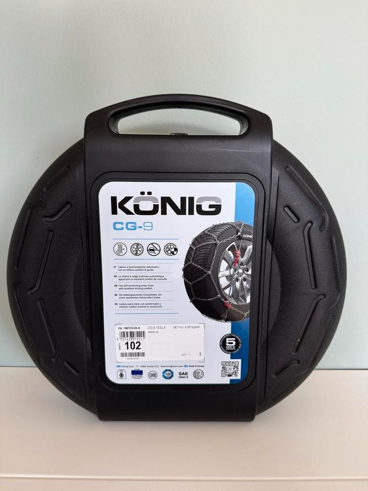 König CG-9 102 Sneeuwkettingen ( oa Tesla model 3 ), Auto diversen, Sneeuwkettingen, Nieuw, Ophalen of Verzenden