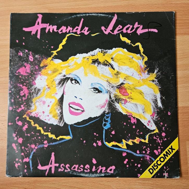 Amanda Lear – Assassino - Maxi Single, Cd's en Dvd's, Vinyl Singles, Gebruikt, Maxi-single, Pop, 12 inch, Ophalen of Verzenden