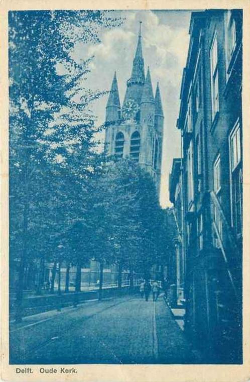 (301-058-037) Delft Oude Kerk, Verzamelen, Ansichtkaarten | Nederland, Zuid-Holland, Verzenden