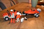 Vintage Playmobil set met jeep, speedboot en motoren, Complete set, Gebruikt, Ophalen of Verzenden