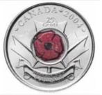 Canada 25 cent - Poppy - 2004 - Nieuw uit de rol, Losse munt, Verzenden, Noord-Amerika