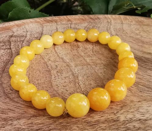 bijen gele jade armband, Sieraden, Tassen en Uiterlijk, Edelstenen, Nieuw, Verzenden