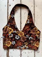 Urban Outfitters 70’s velvet halterneck top / retro croptop, Bruin, Ophalen of Verzenden, Zo goed als nieuw, Urban Outfitters