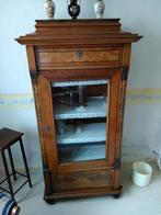 antieke kast, vitrinekast, mahonie, wortelnoten, Biedermeier, Antiek en Kunst, Ophalen