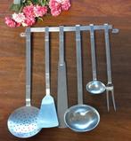 Vintage lepelrek, 7-delig, Gero 7401, wandbeugel 35 cm, Ophalen of Verzenden, Rvs of Chroom