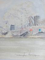 Aquarel Hoogovens IJmuiden 1986, Antiek en Kunst, Ophalen of Verzenden