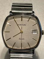 PONTIAC Quartz Swiss Made begin jaren 80, Overige merken, Staal, Gebruikt, Staal