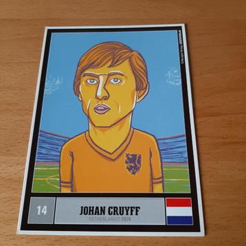 Spelerskaart karikatuur Cruyff Nederlands elftal Ajax WK 74 beschikbaar voor biedingen
