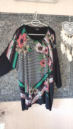 Via Appia Due Tuniek - Maat 46/48 - Bloemenprint, Zwart, Maat 46/48 (XL) of groter, Ophalen of Verzenden, Zo goed als nieuw