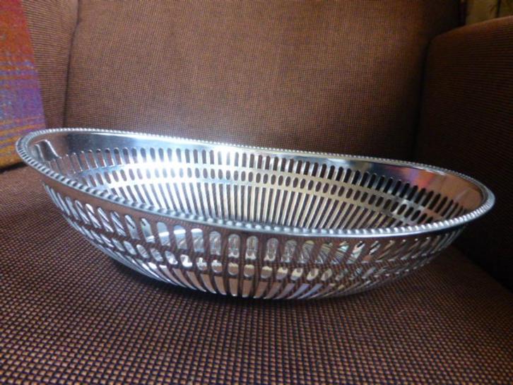Zilver-plate Broodmand / gemerkt: Van Kempen en Begeer, Antiek en Kunst, Antiek | Goud en Zilver, Zilver, Verzenden