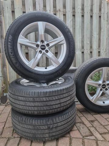 18" OEM Audi Q5 Velgen + Michelin Zomerbanden 235 60 18 beschikbaar voor biedingen