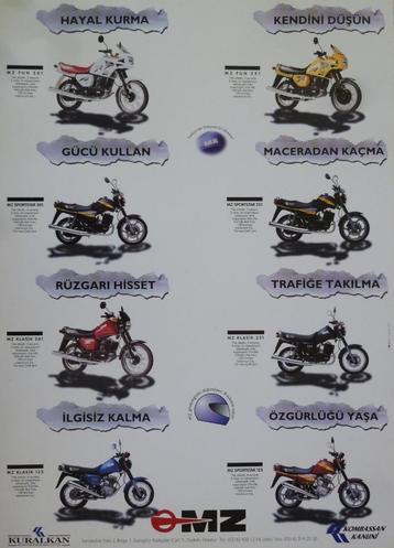 Folder/ Poster MZ Kombassan Kanuni alle modellen 1997 beschikbaar voor biedingen